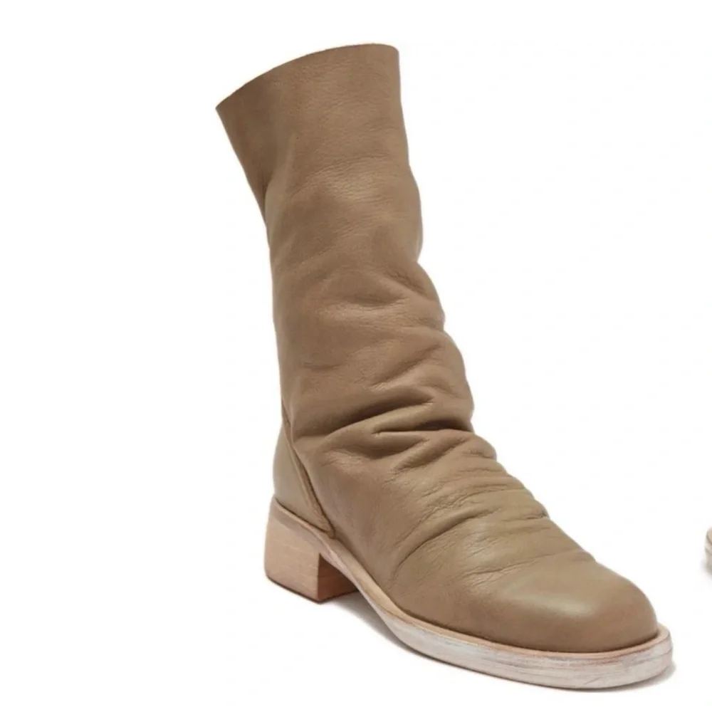 NEW Free People Sutton Slouch Bootie size 38 Taupe